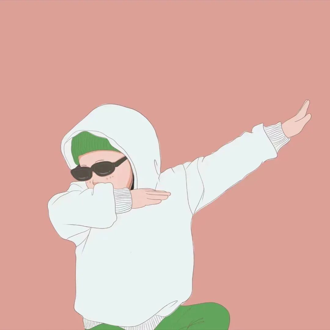 手势手绘二人闺蜜头像动漫闺蜜头像