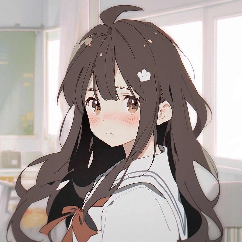 学院风动漫头像女