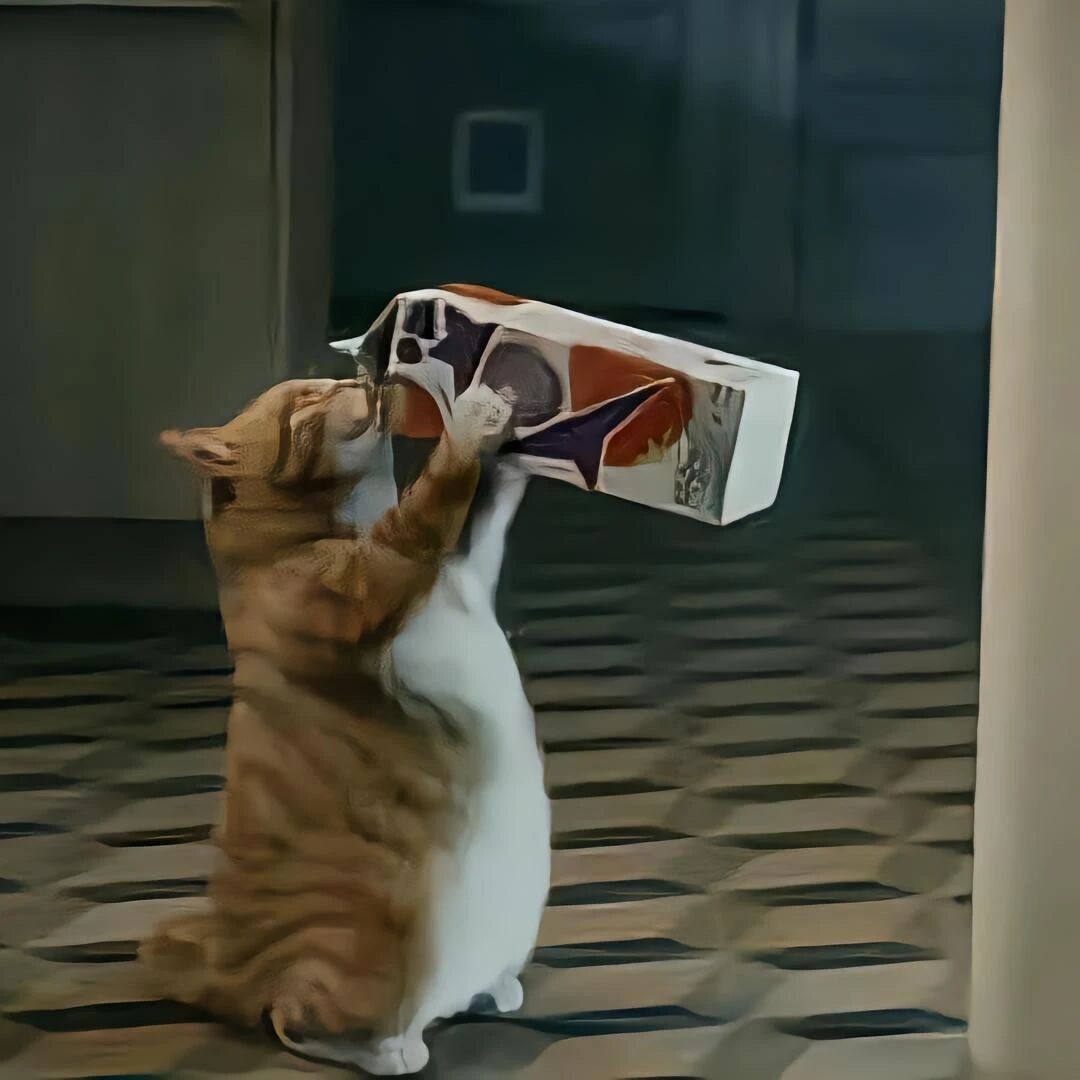 喝饮料猫咪萌宠头像