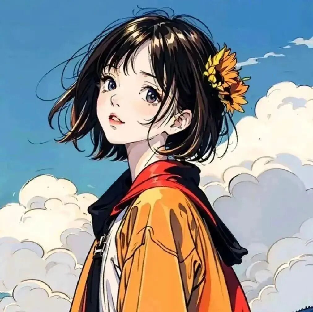 唯美治愈动漫头像女