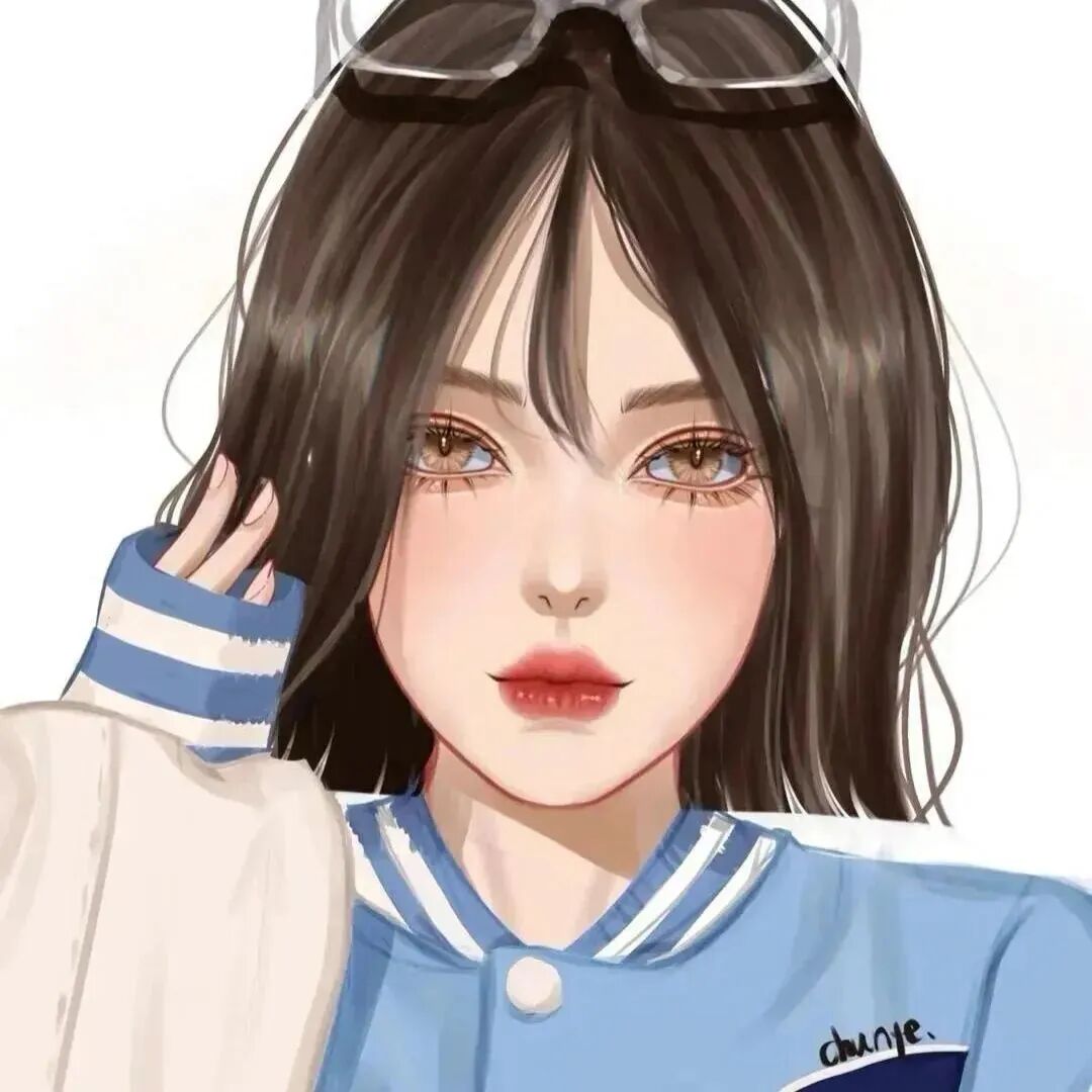 手绘二人闺蜜头像动漫闺蜜头像