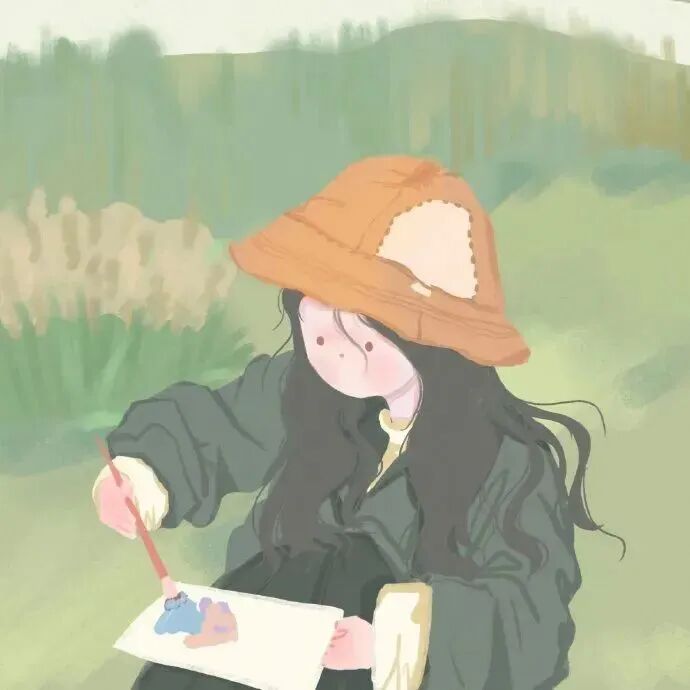 小清新手绘动漫头像女
