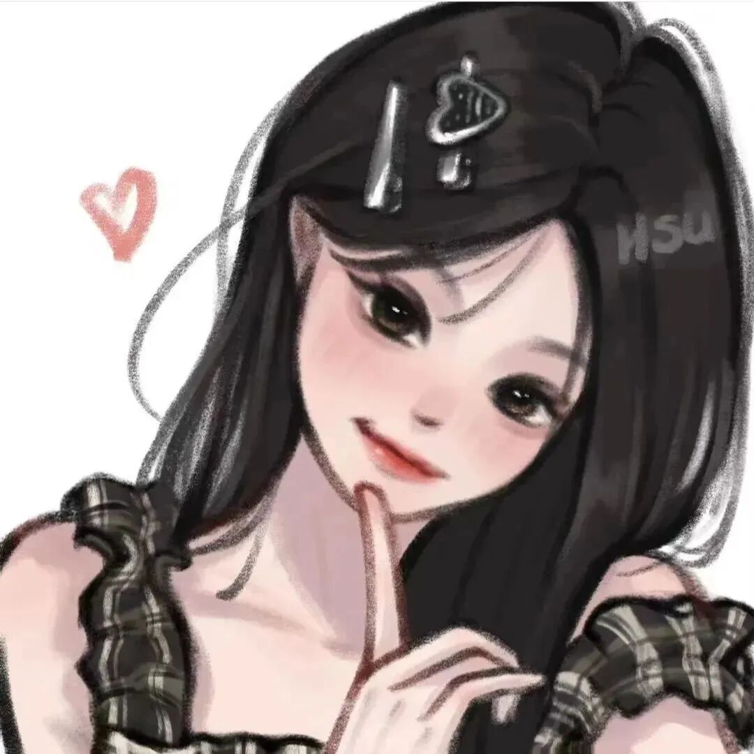 手绘二人闺蜜头像动漫闺蜜头像