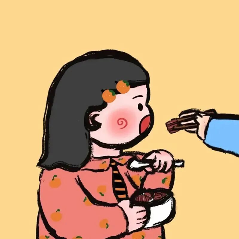 qltxktchih吃货卡通情侣头像