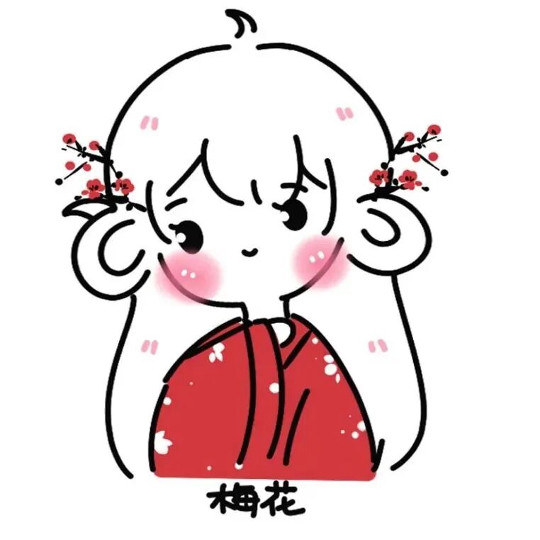 可爱带字手绘十人闺蜜头像动漫闺蜜头像