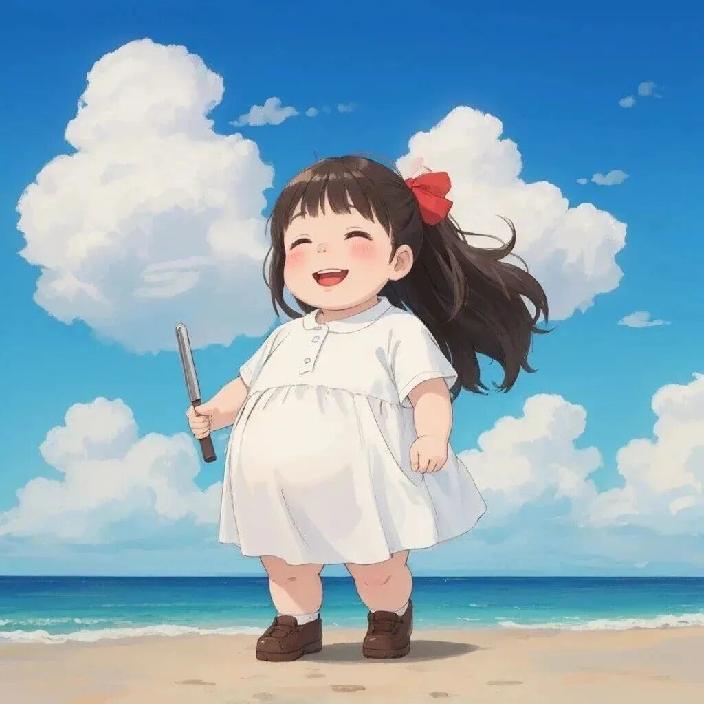 海边小胖墩动漫头像女