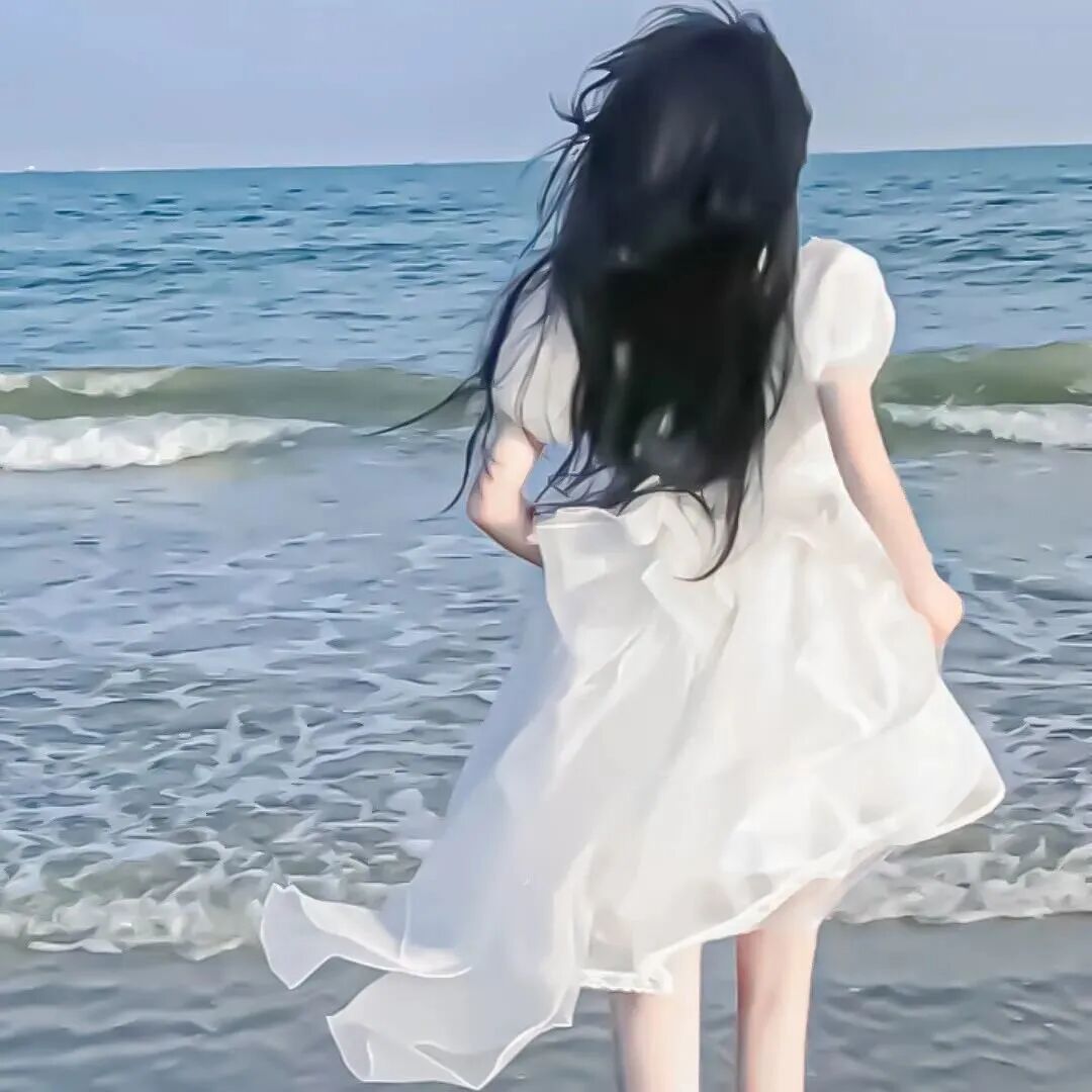 氛围感海边不露脸女生头像