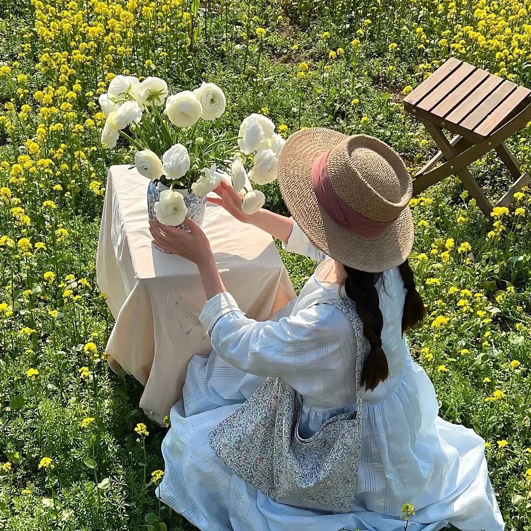 不露脸小清新鲜花女生头像
