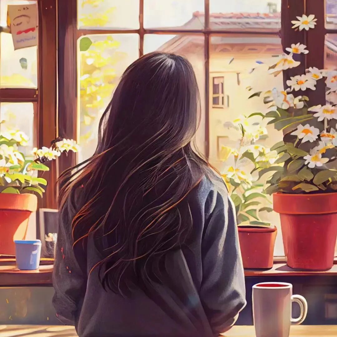 手绘四人闺蜜头像唯美动漫闺蜜头像