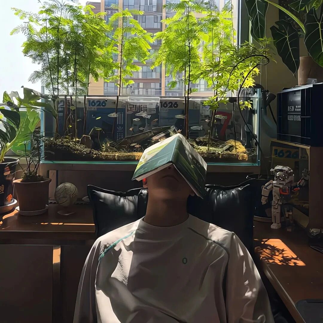 看书小众不露脸男生头像