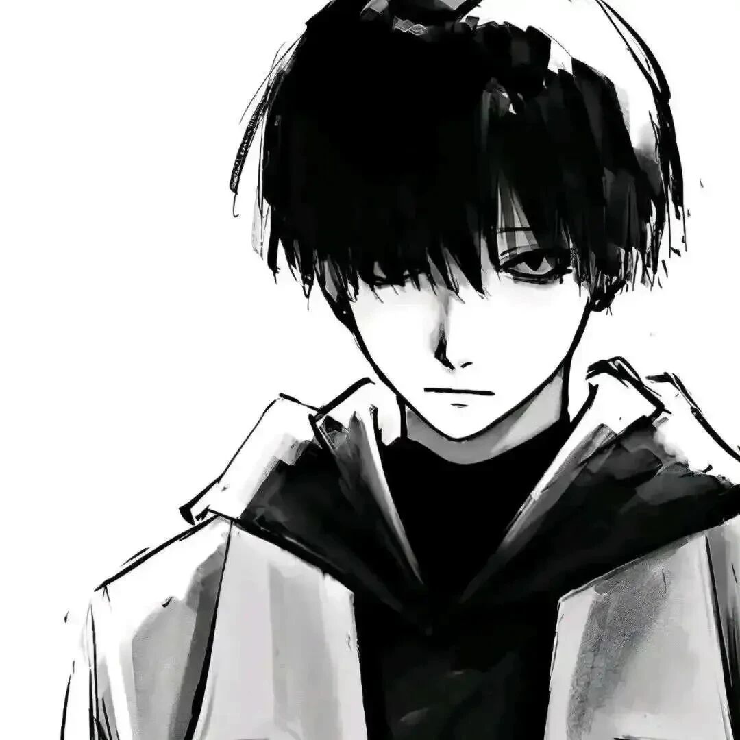 黑白动漫头像男