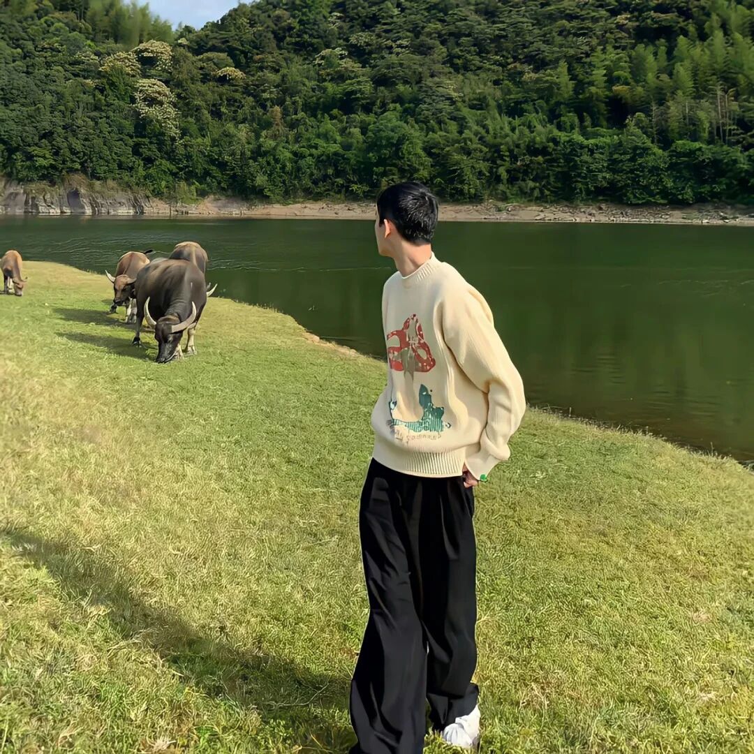 小清新不露脸男生头像