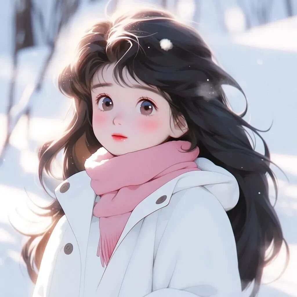 冬天唯美动漫头像女