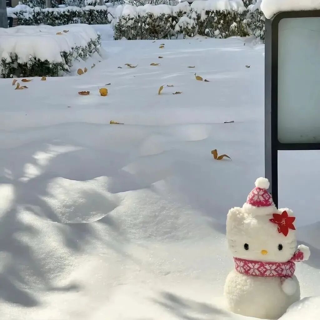 冬天雪人背景图