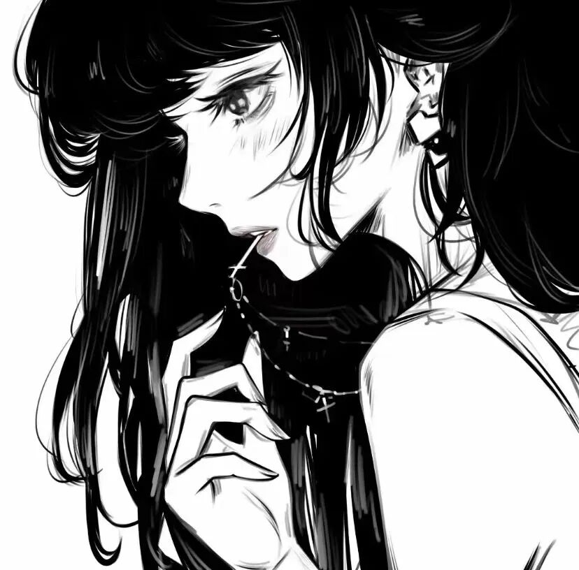 高冷手绘动漫头像女