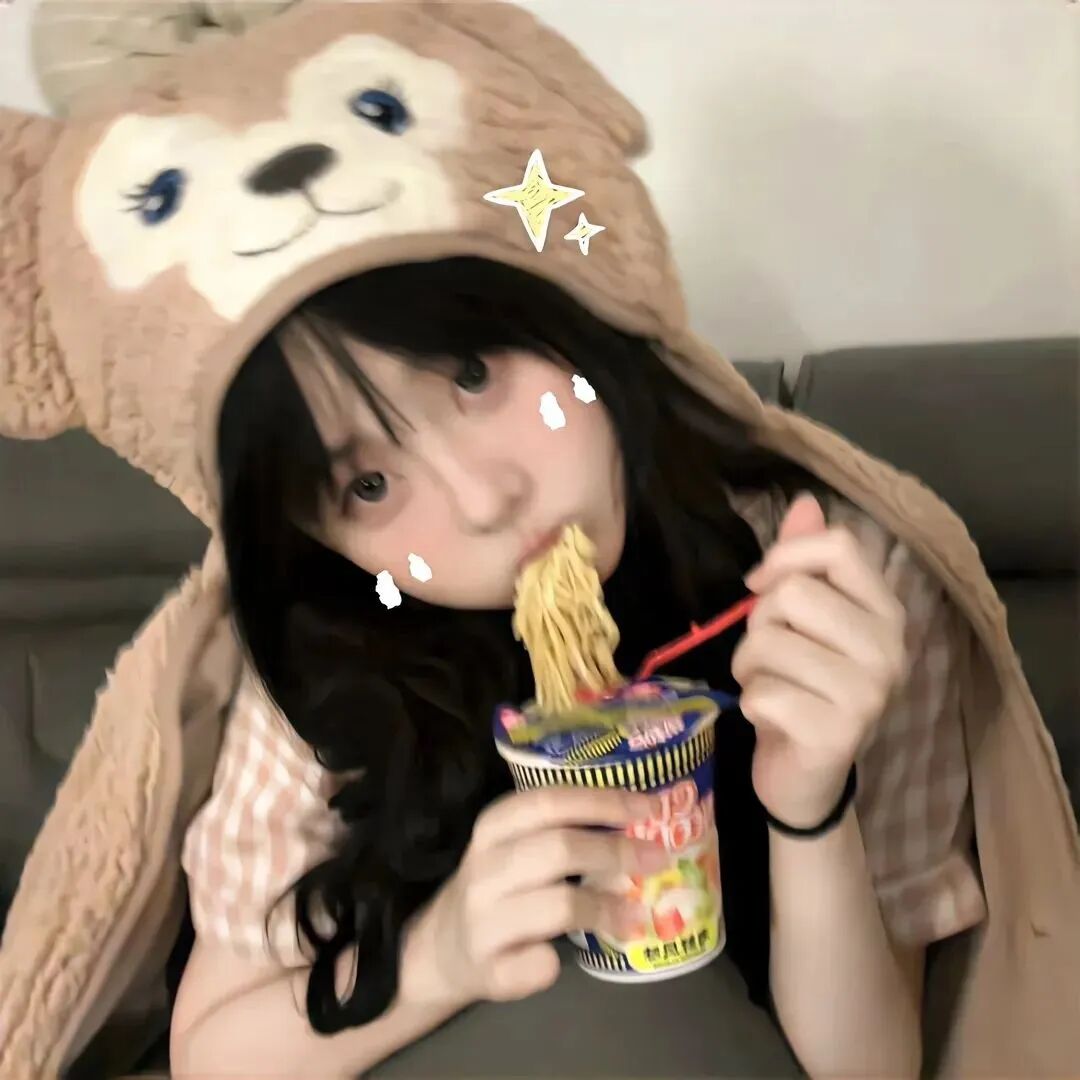 吃东西甜妹女生头像