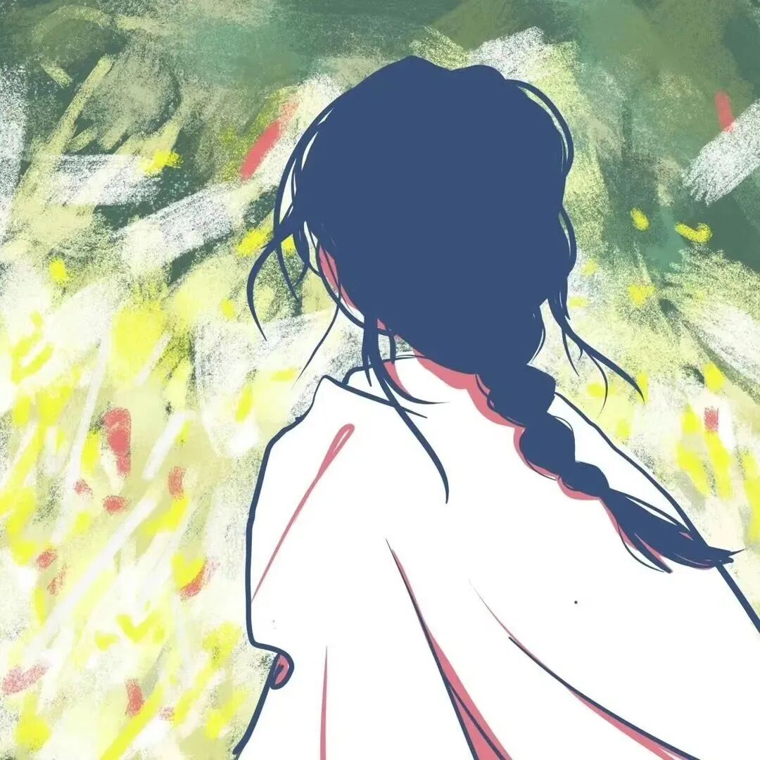 小清新插画动漫头像女