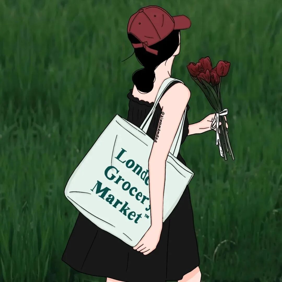 鲜花手绘动漫头像女