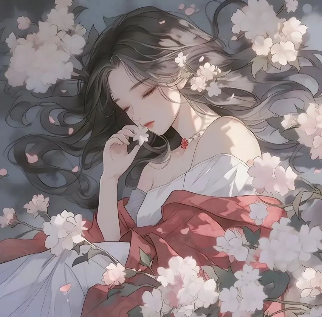 鲜花温柔动漫头像女