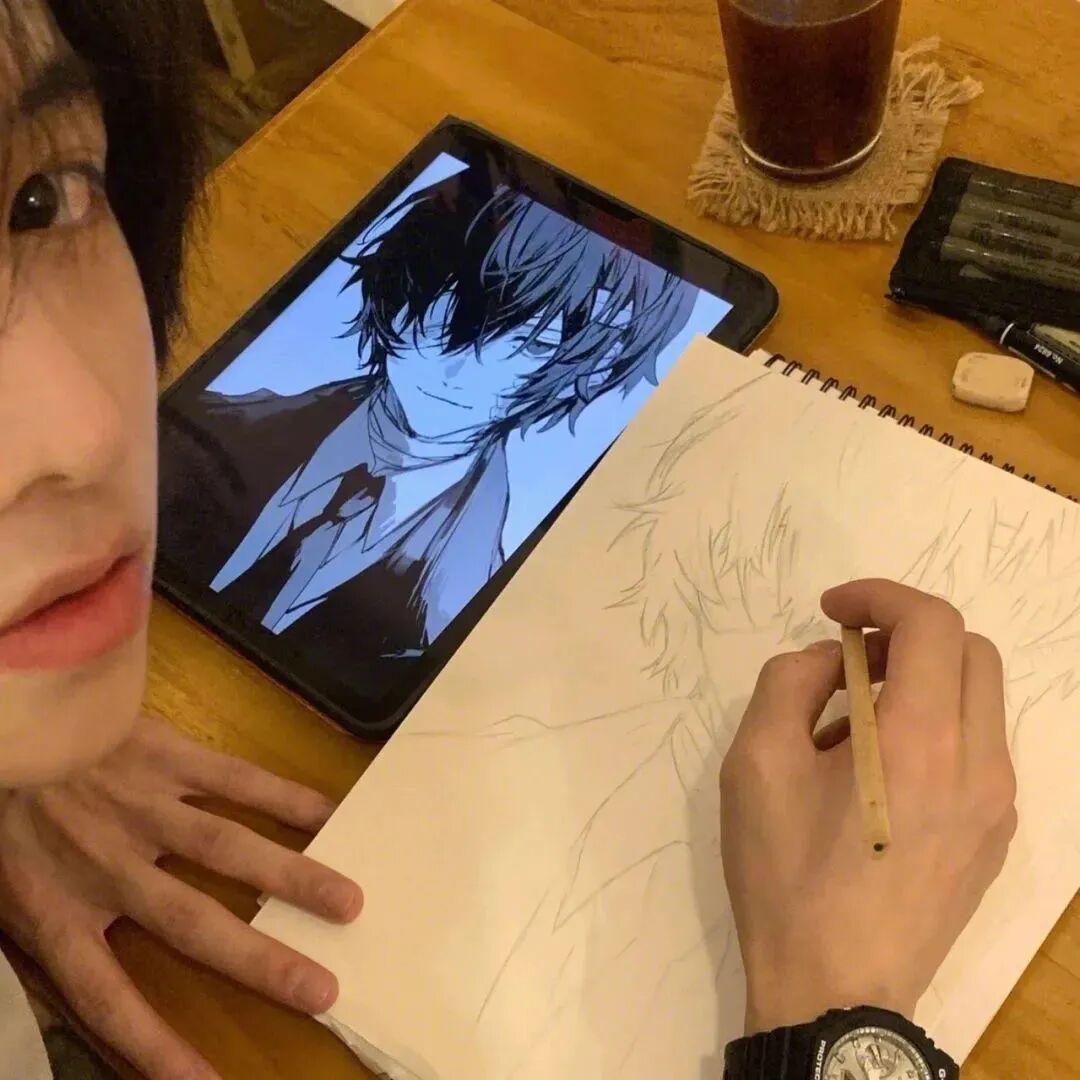 画画个性男生头像