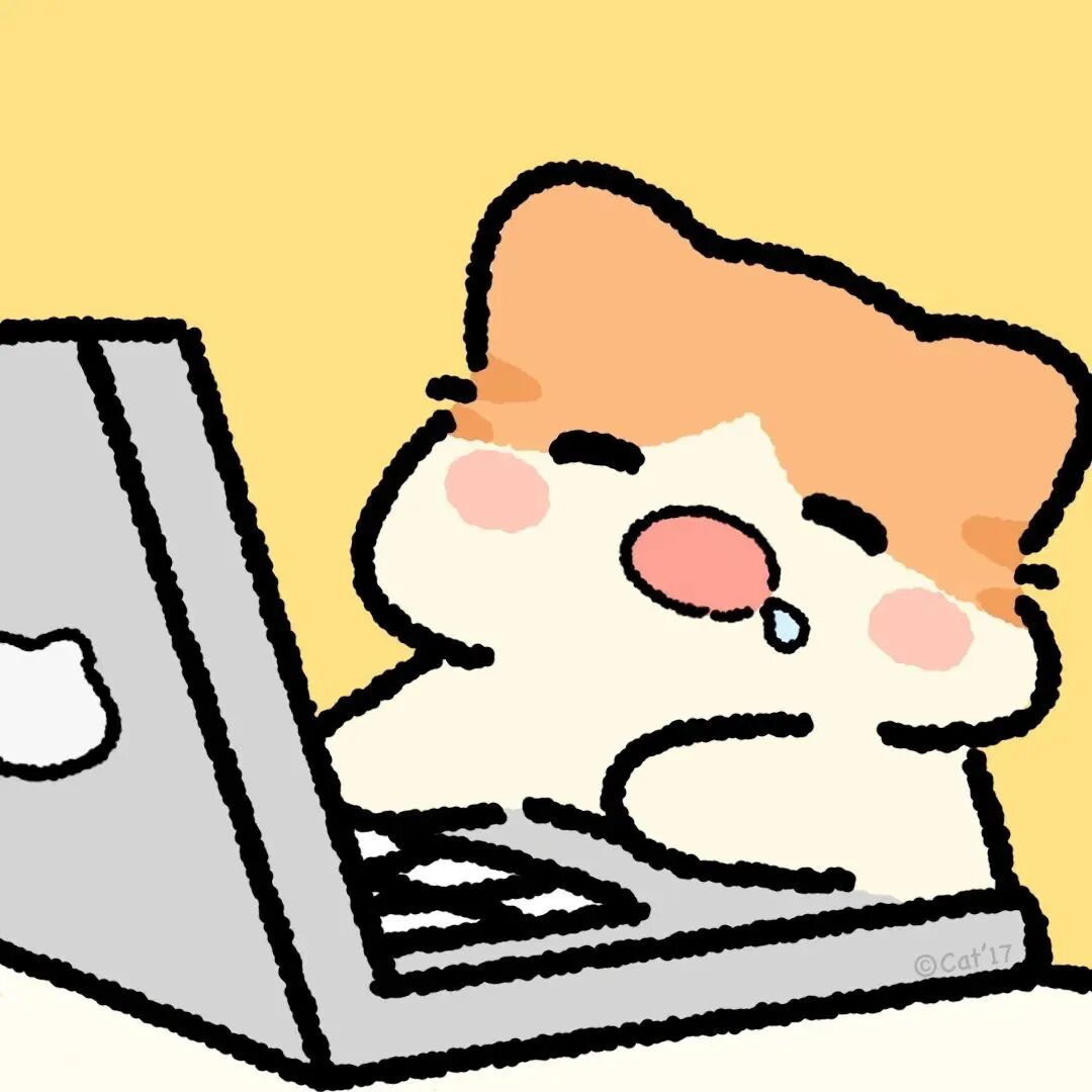 可爱打工人猫咪卡通头像
