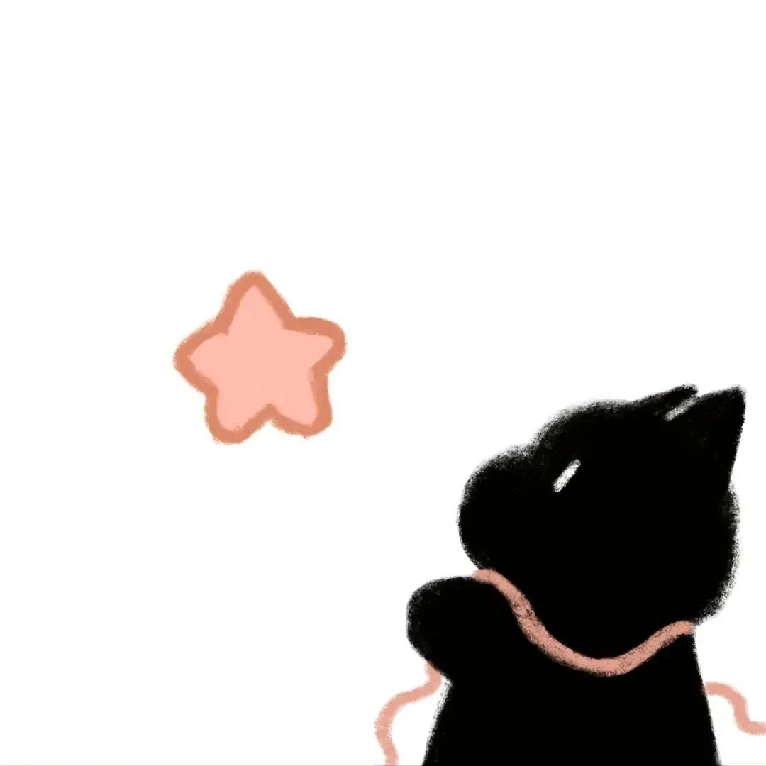 xingmaolianren星星猫咪卡通情侣头像