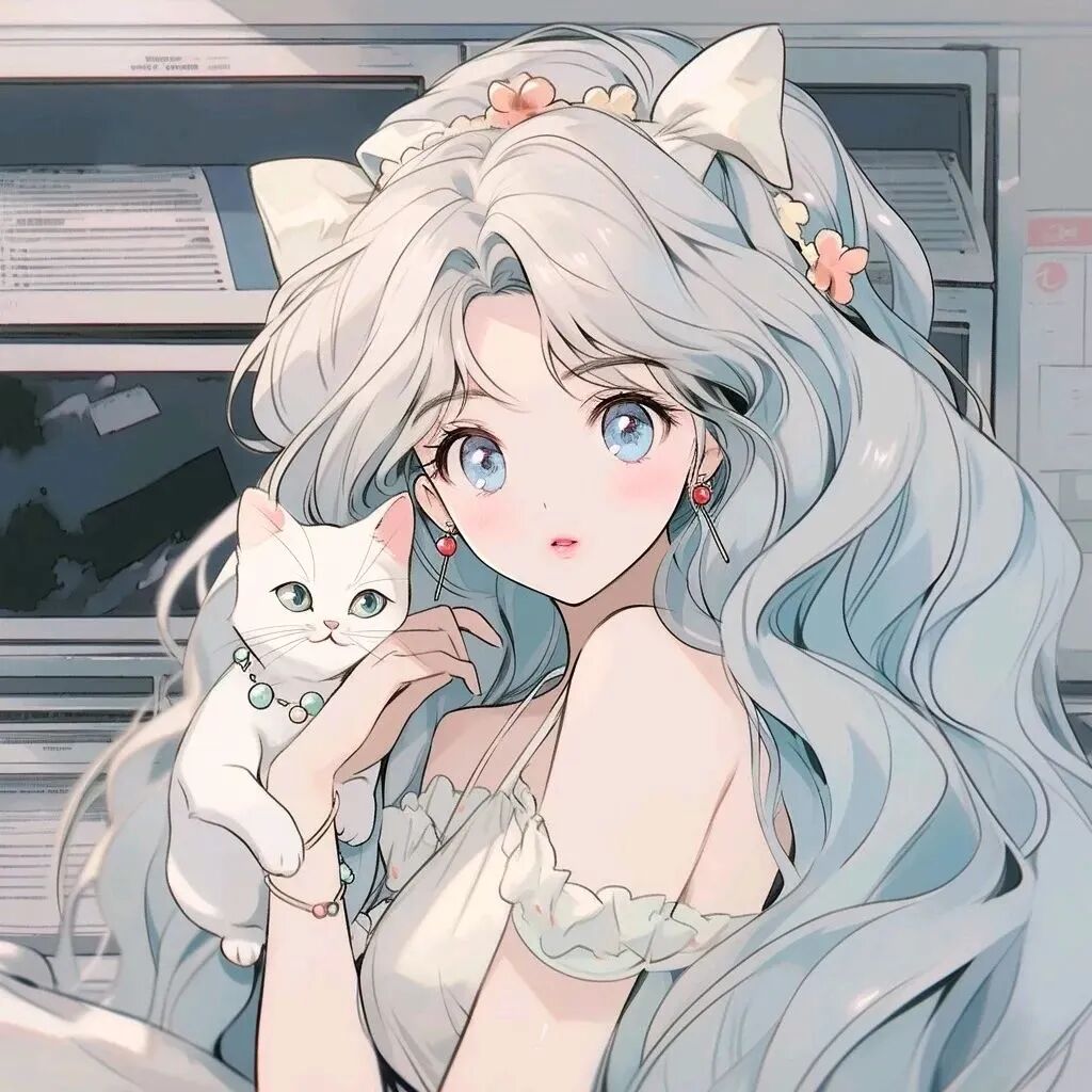 tmbzmmjiemeiazt抱着猫咪四人闺蜜头像动漫闺蜜头像