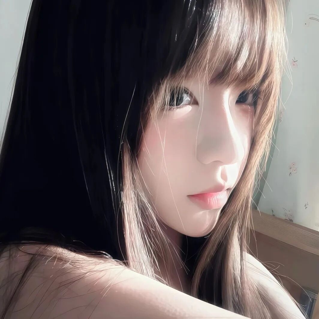 纯欲侧脸女生头像