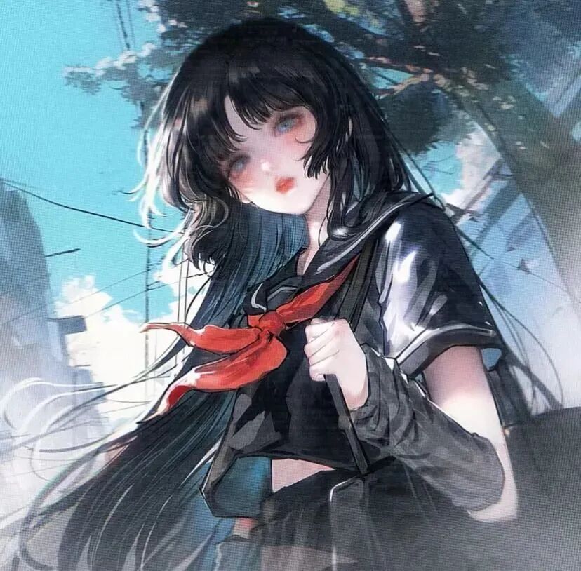 学院风动漫头像女