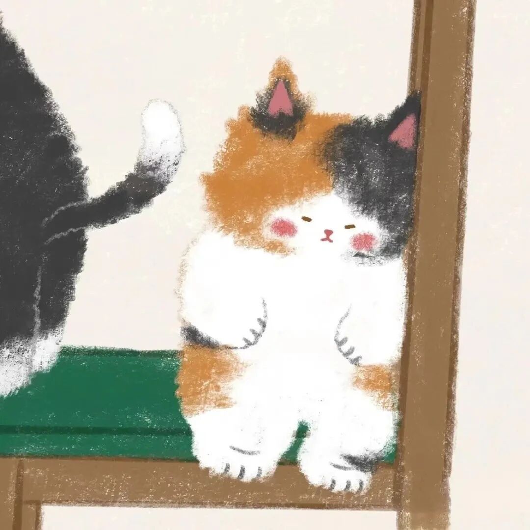 oingouymaomifaxiao可爱猫咪插画情侣头像