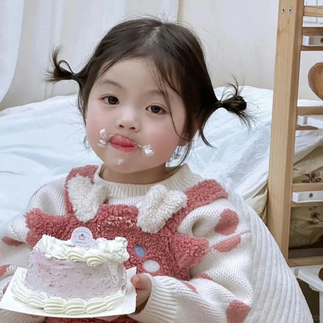 生日快乐蛋糕小女孩萌娃头像