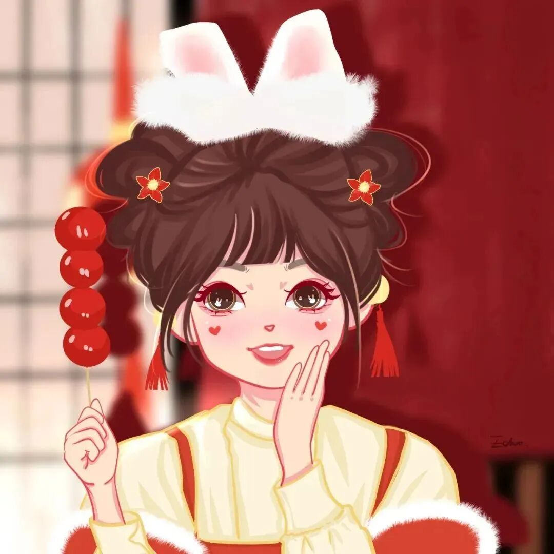 动漫头像  动漫女 动漫女头  动漫头像女 新年 新年头像