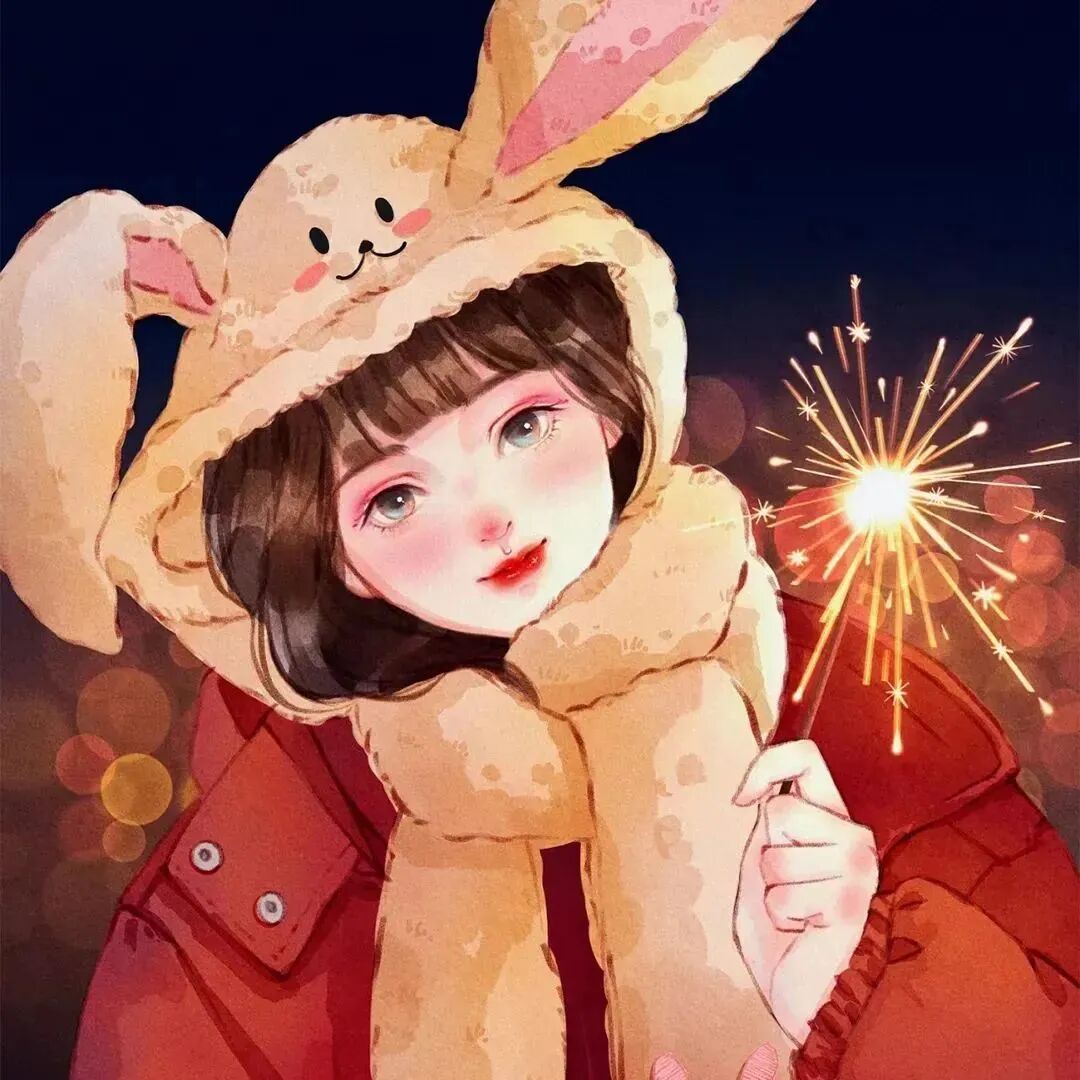 动漫头像  动漫女 动漫女头  动漫头像女 新年 新年头像