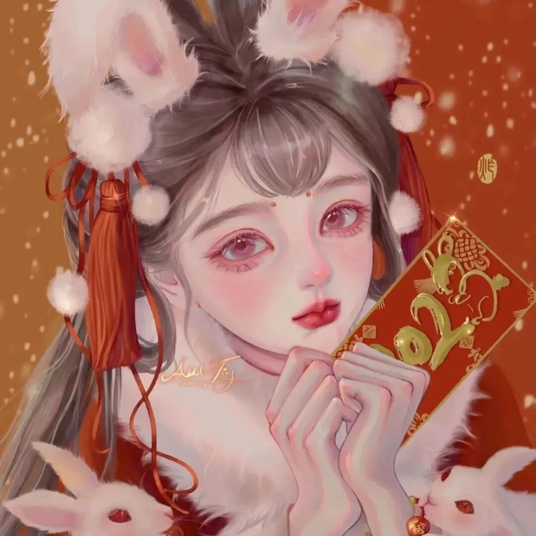 动漫头像  动漫女 动漫女头  动漫头像女 新年 新年头像