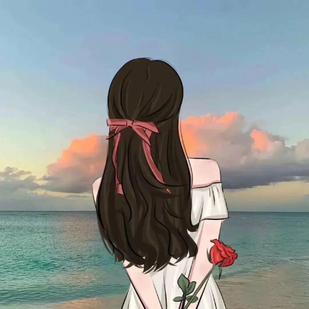 动漫头像  动漫女 动漫女头  动漫头像女 海边 海边头像