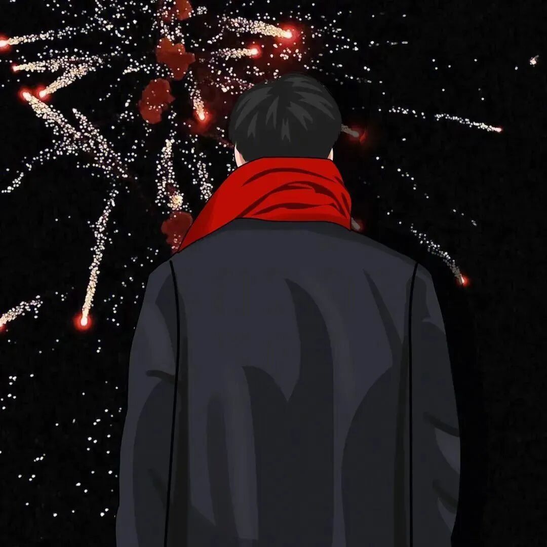 动漫头像 动漫男 动漫男头 动漫头像男 新年 新年头像 烟花 烟花头像