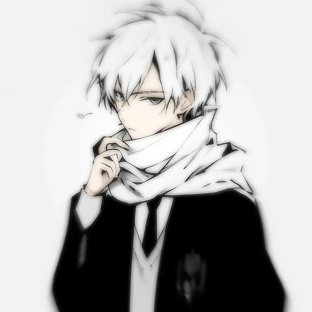 黑白动漫头像男