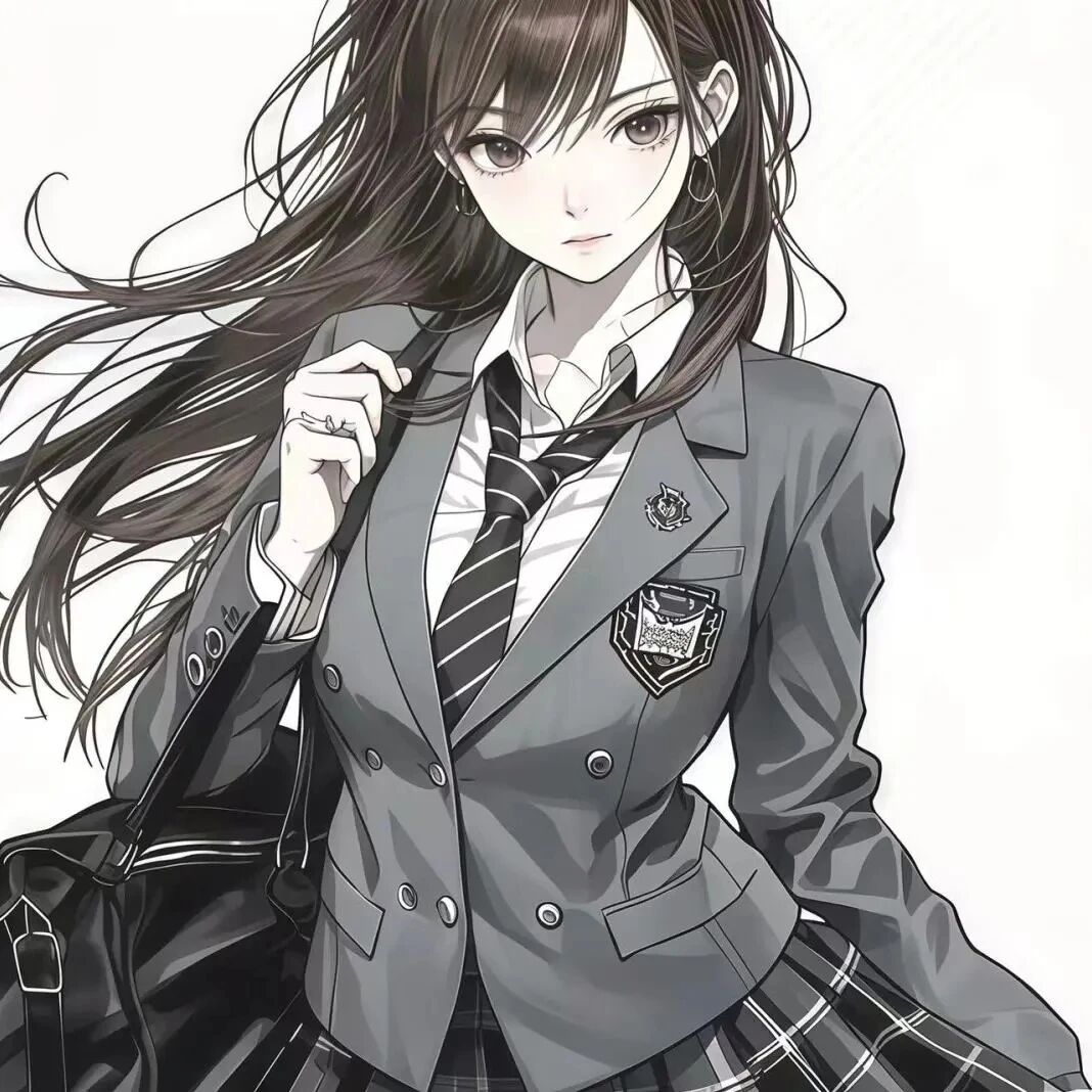 学院风动漫头像女