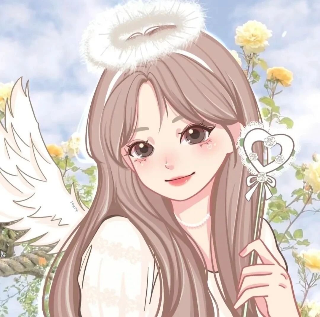 甜妹天使手绘动漫头像女