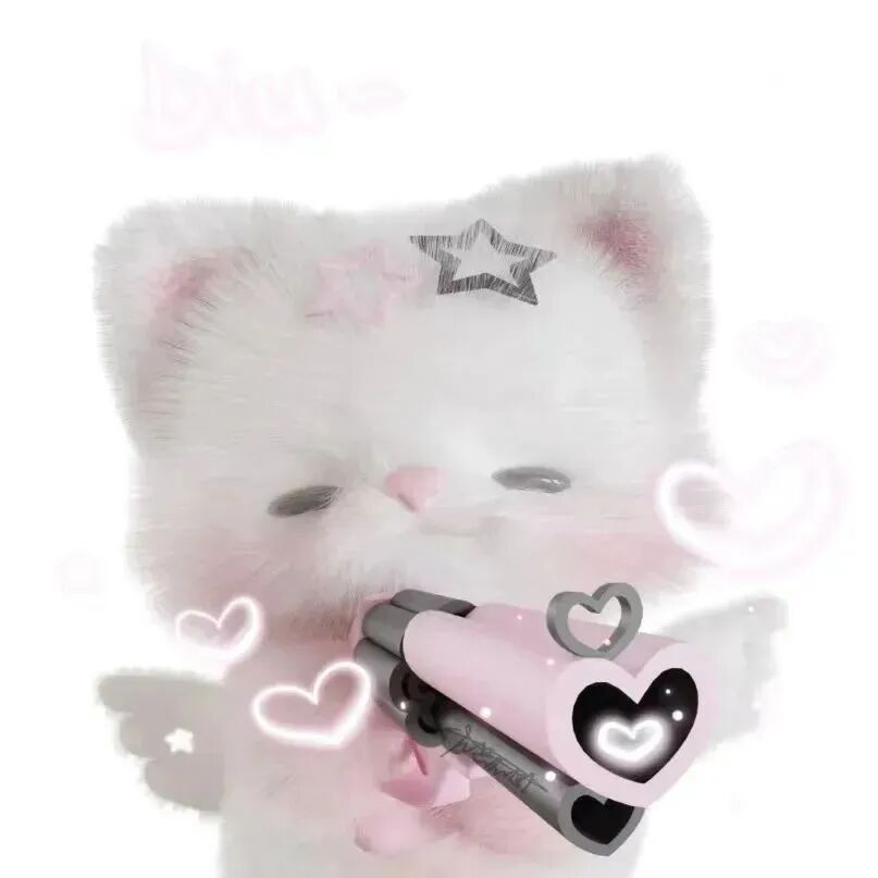 keaixinmznqaaihe可爱猫咪爱心卡通情侣头像