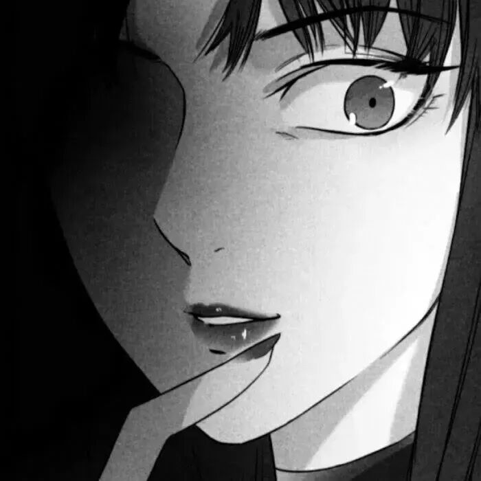 冷酷黑白动漫头像女