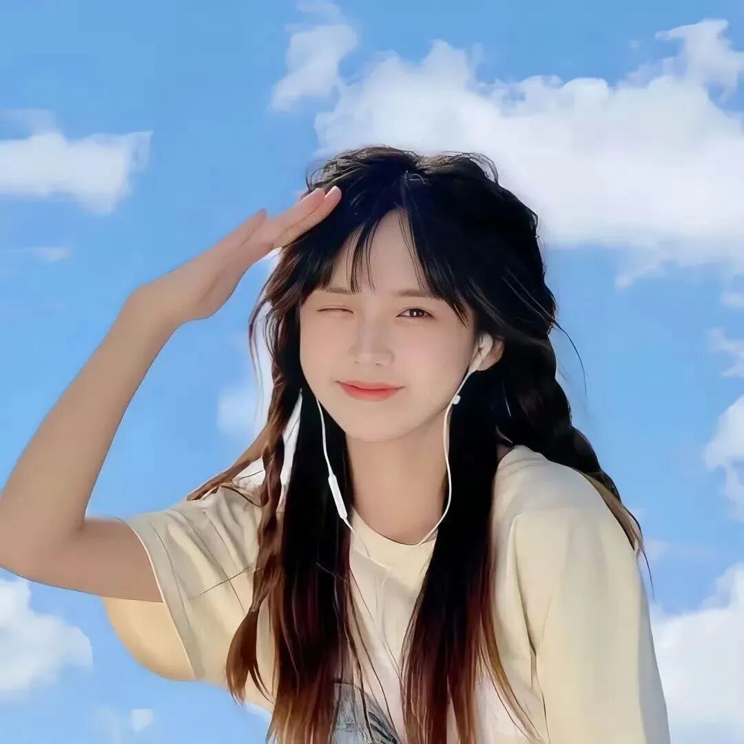 手势甜妹女生头像