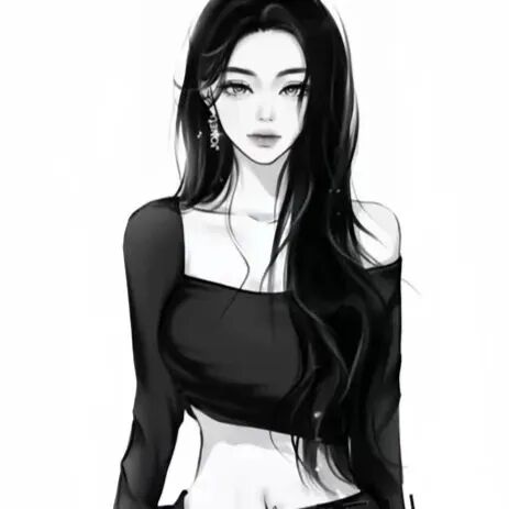 黑白御姐动漫头像女