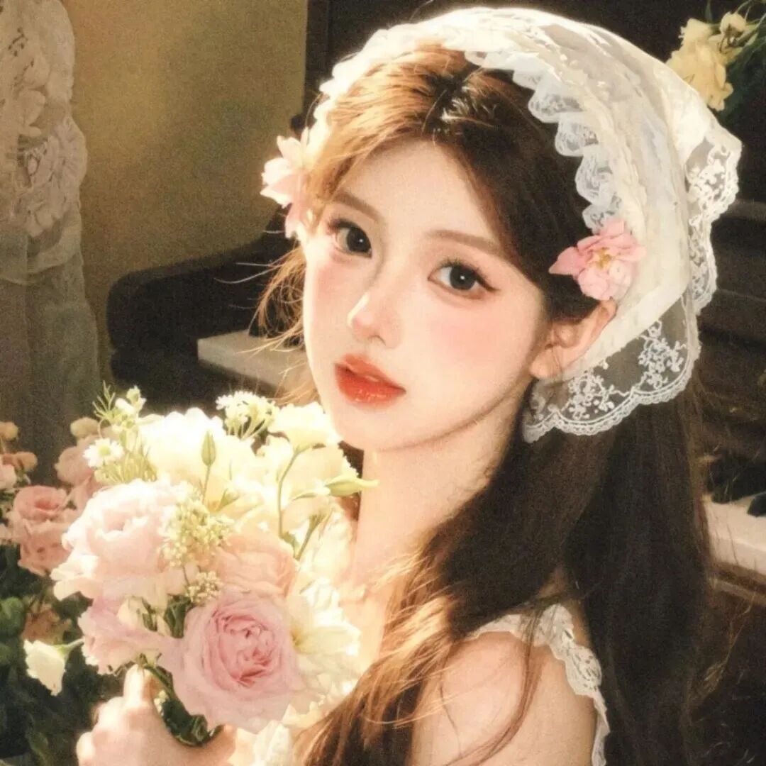 鲜花甜妹女生头像
