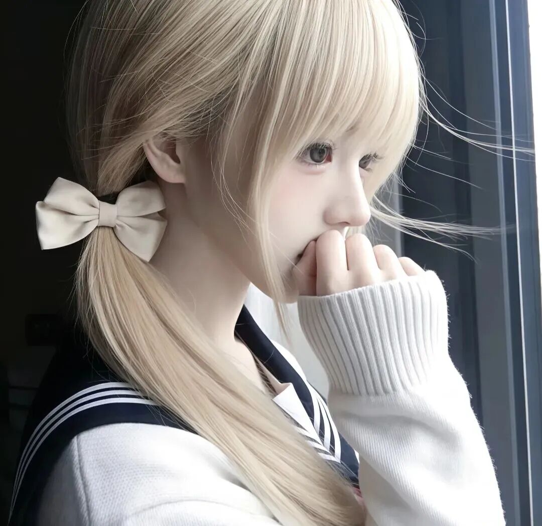 少萝侧脸女生头像