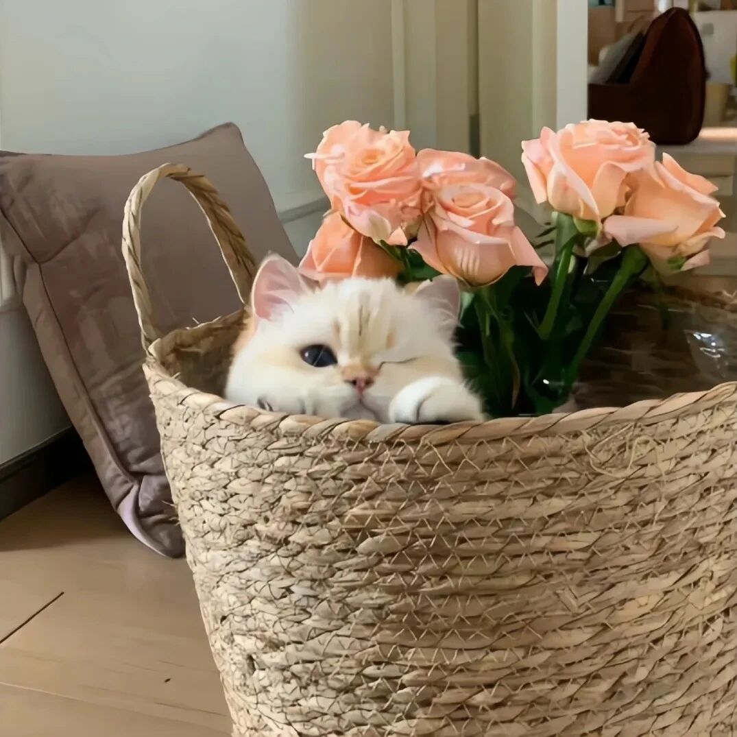 花朵猫咪萌宠头像