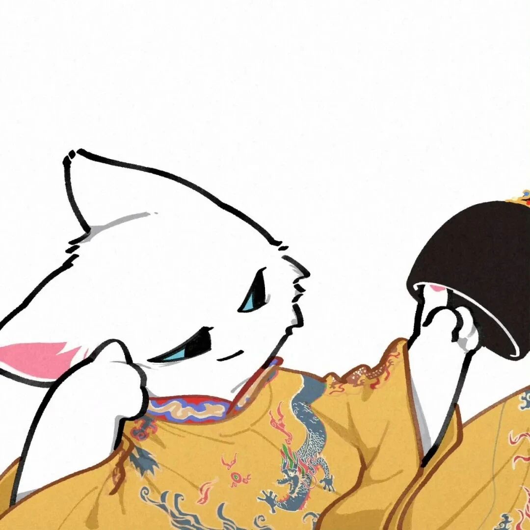 nidngxinyixinsan可爱猫咪卡通情侣头像
