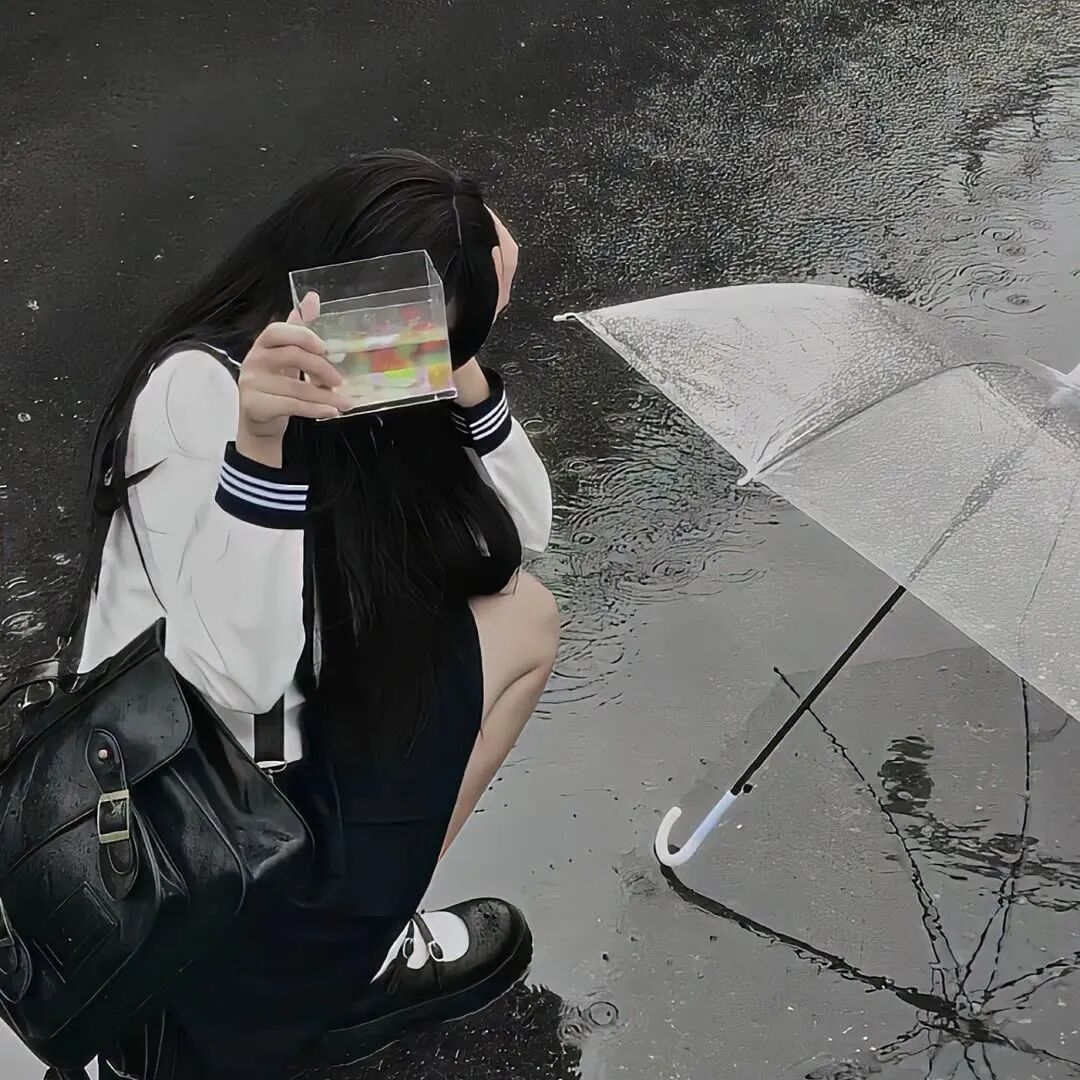 学院风氛围感不露脸女生头像