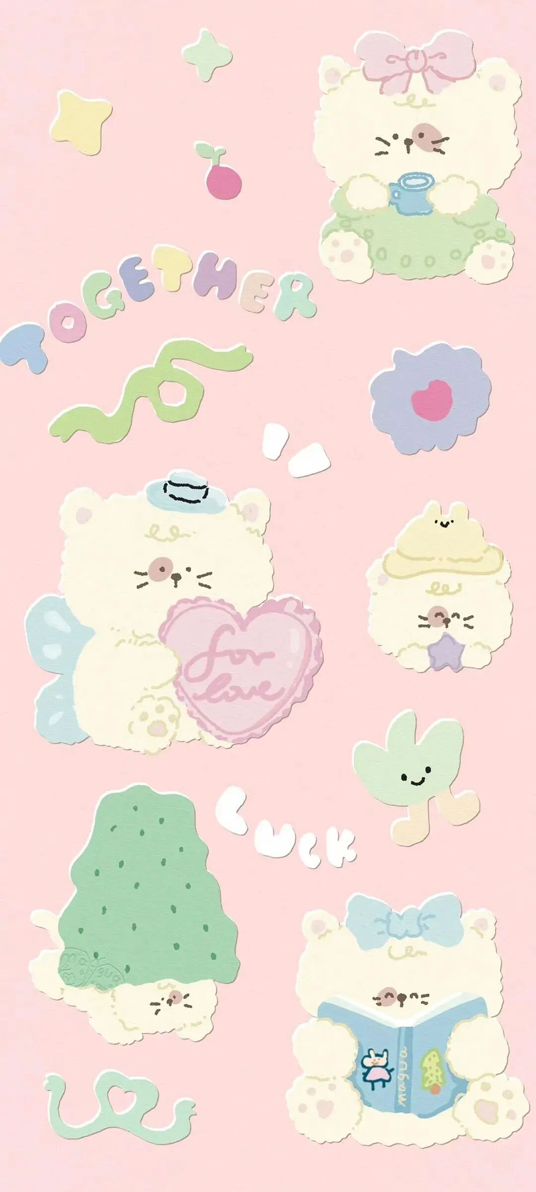 可爱插画小熊壁纸