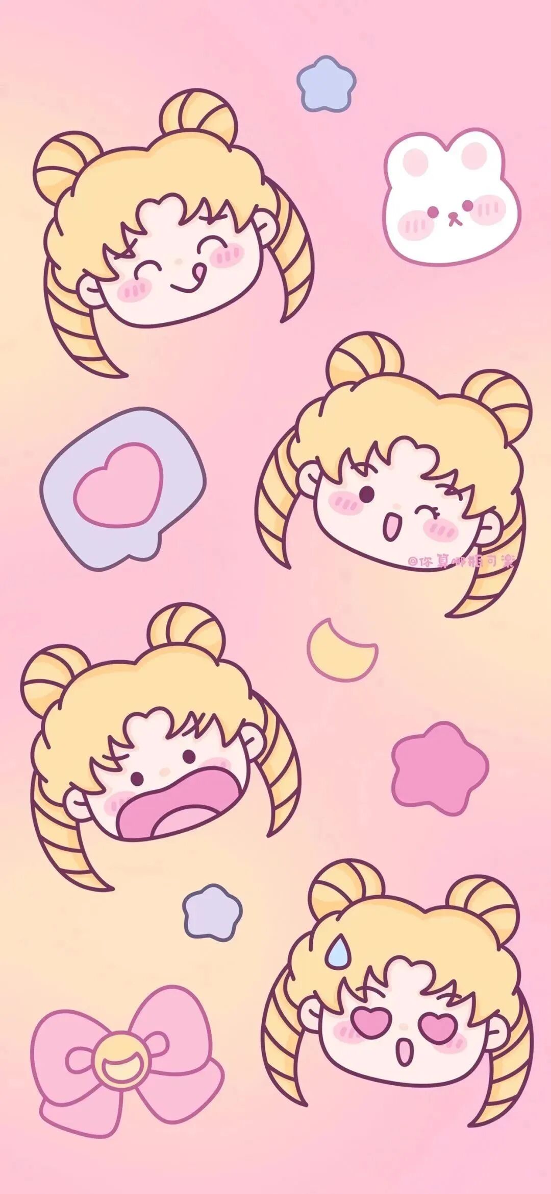 可爱美少女战士卡通手绘壁纸